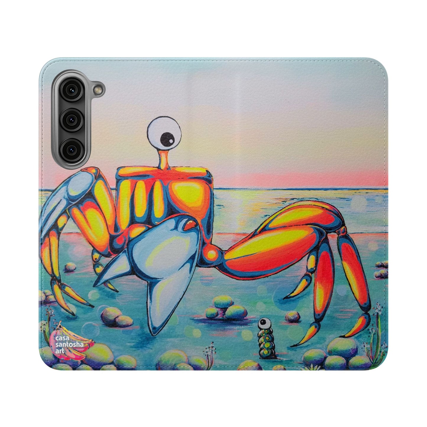 Cyclops Crab Flip Phone Case – Wallet Cover with Card Slots