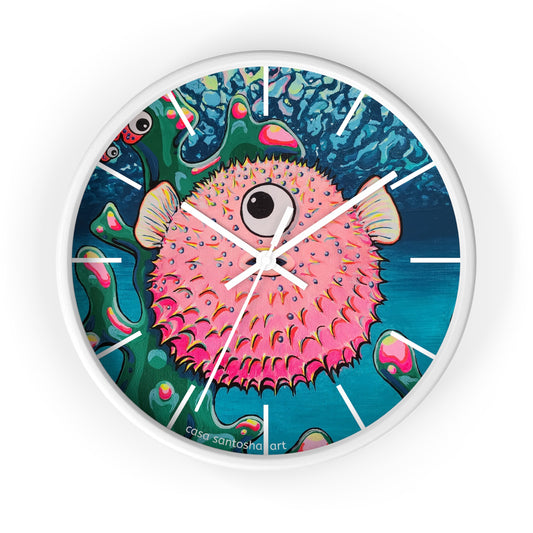 Cyclops Pufferfish Pop Art Wall Clock