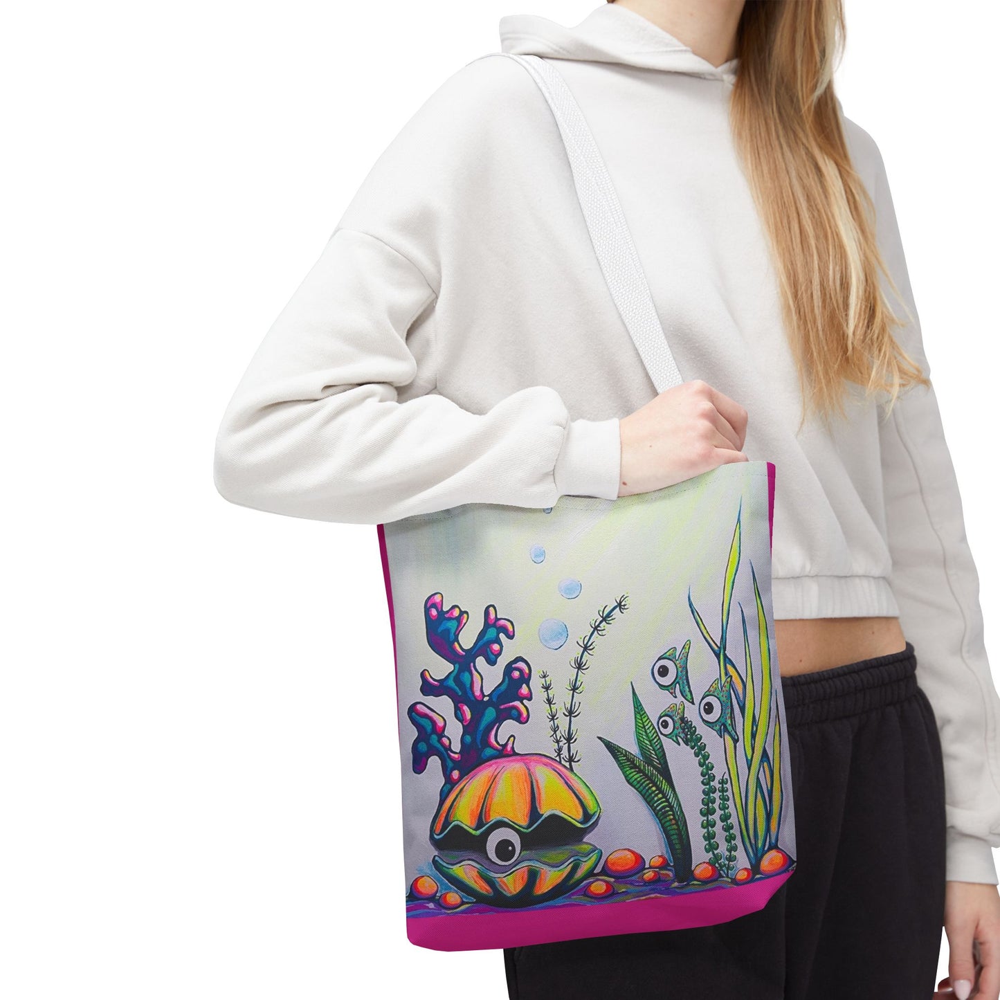 Premium Cyclops Clam Tote Bag, Original Artist Design, Reusable Shopping Tote,  Eco-Friendly