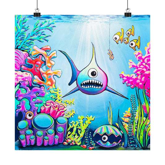 Cyclops Shark Giclée Art Poster
