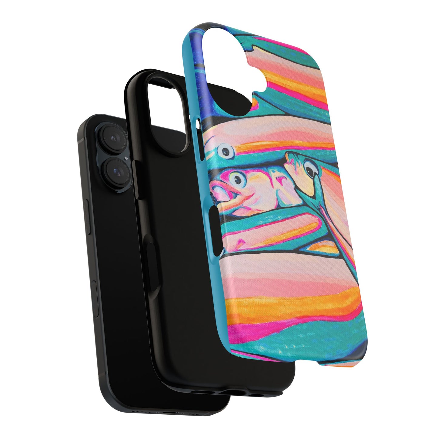 Neon Fish Tough Phone Case