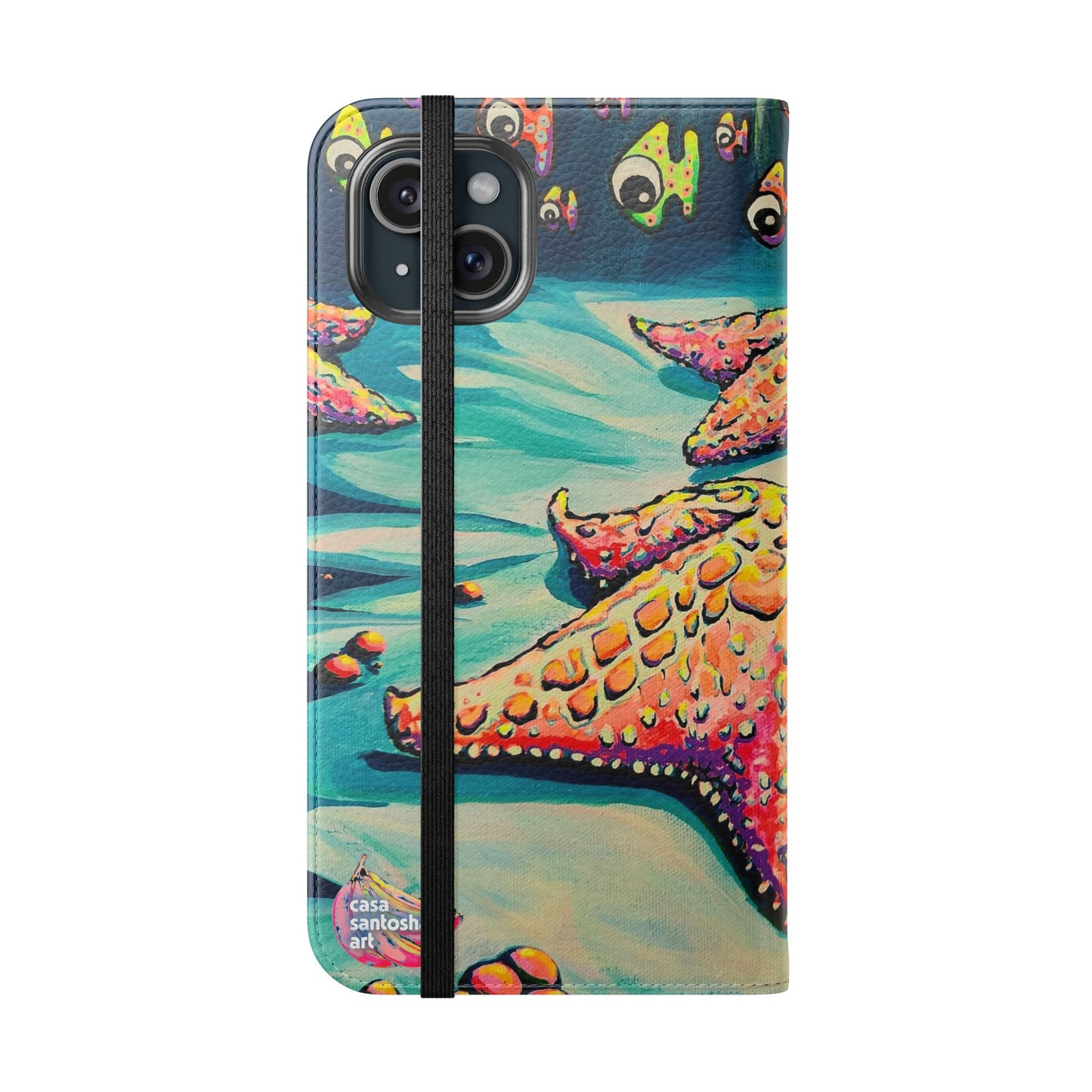 Cyclops Starfish Flip Phone Case – Wallet Cover with Card Slots