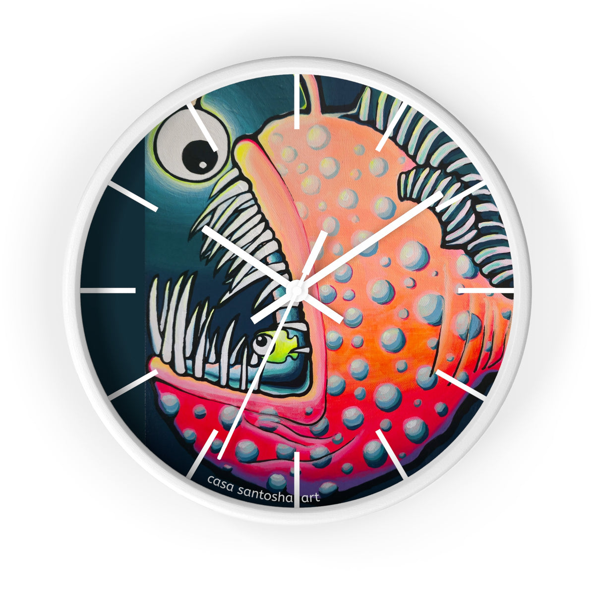 Cyclops Anglerfish Pop Art Wall Clock