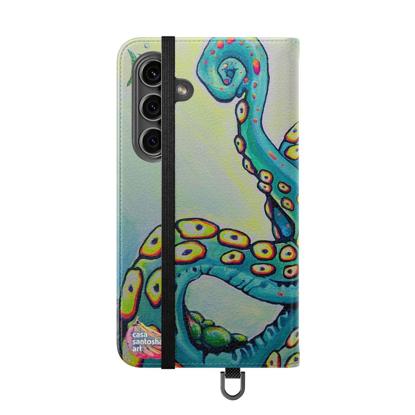 Cyclops Octopus Flip Phone Case – Wallet Cover with Card Slots