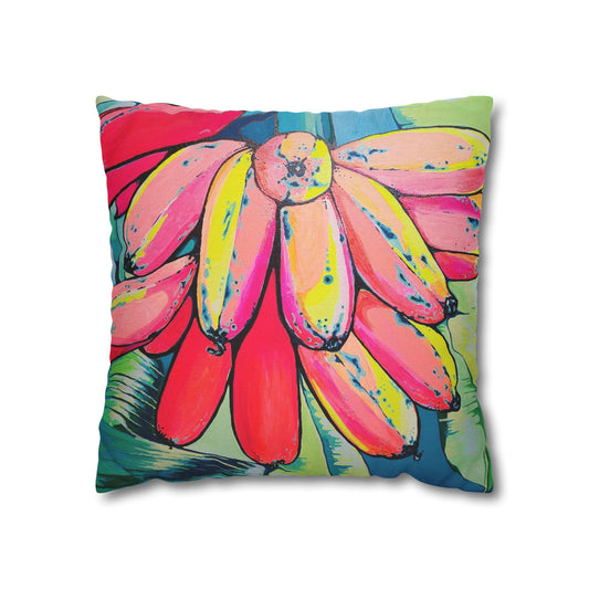 Neon Primitivo Bananas Pillowcase for Throw Pillow, Cover Only