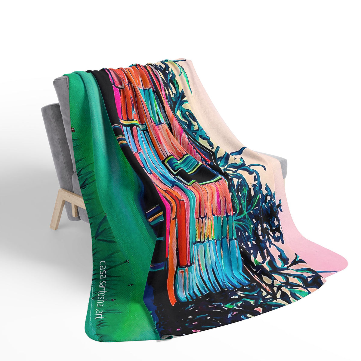 Luis Russell House Bocas Fleece Sherpa Blanket