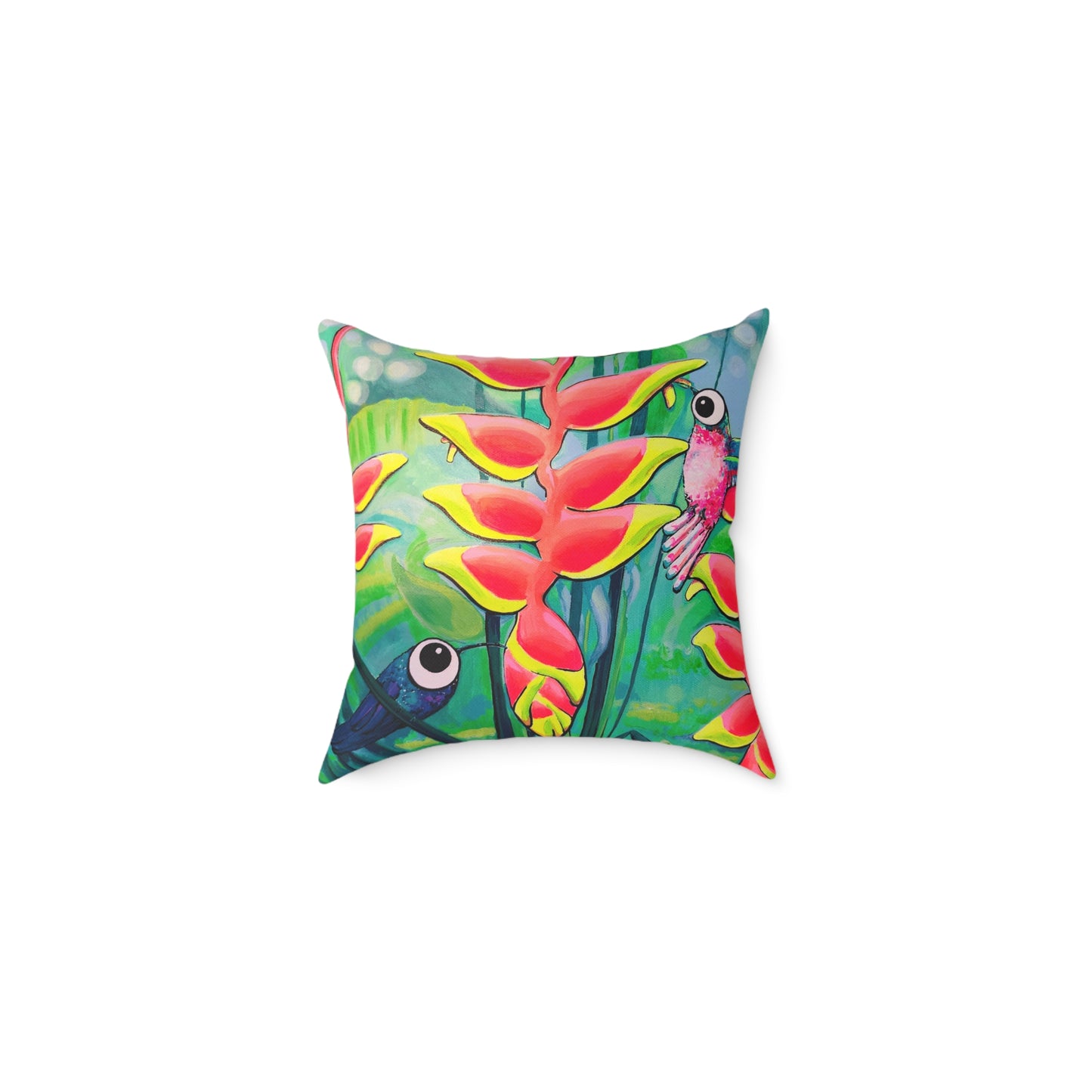 Cyclops Hummingbirds Art Canvas Decorative Pillow