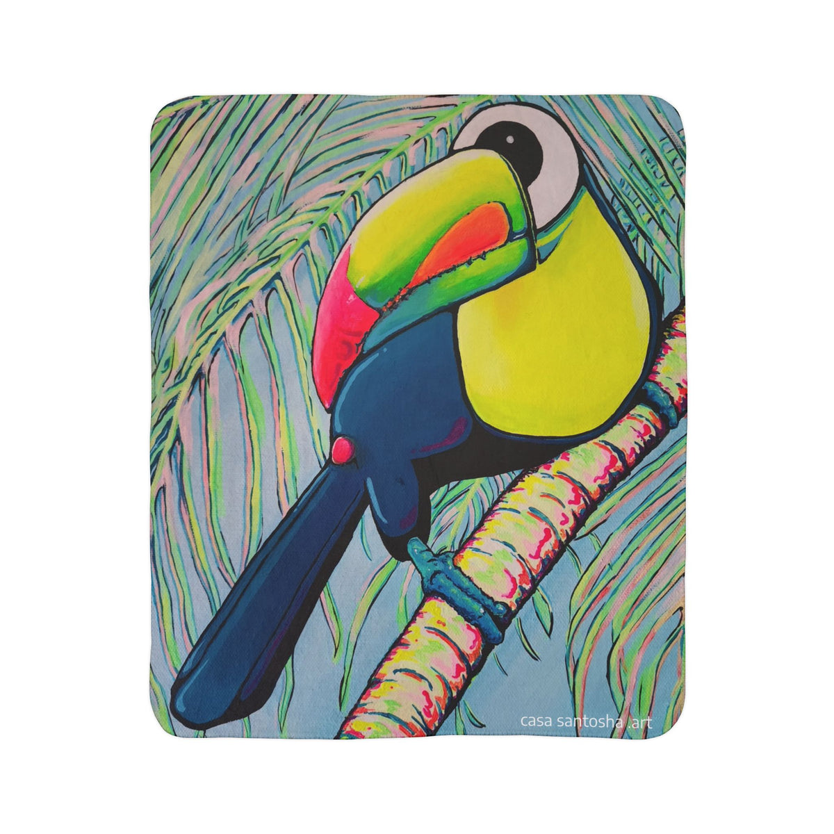 Cyclops Toucan Fleece Sherpa Blanket