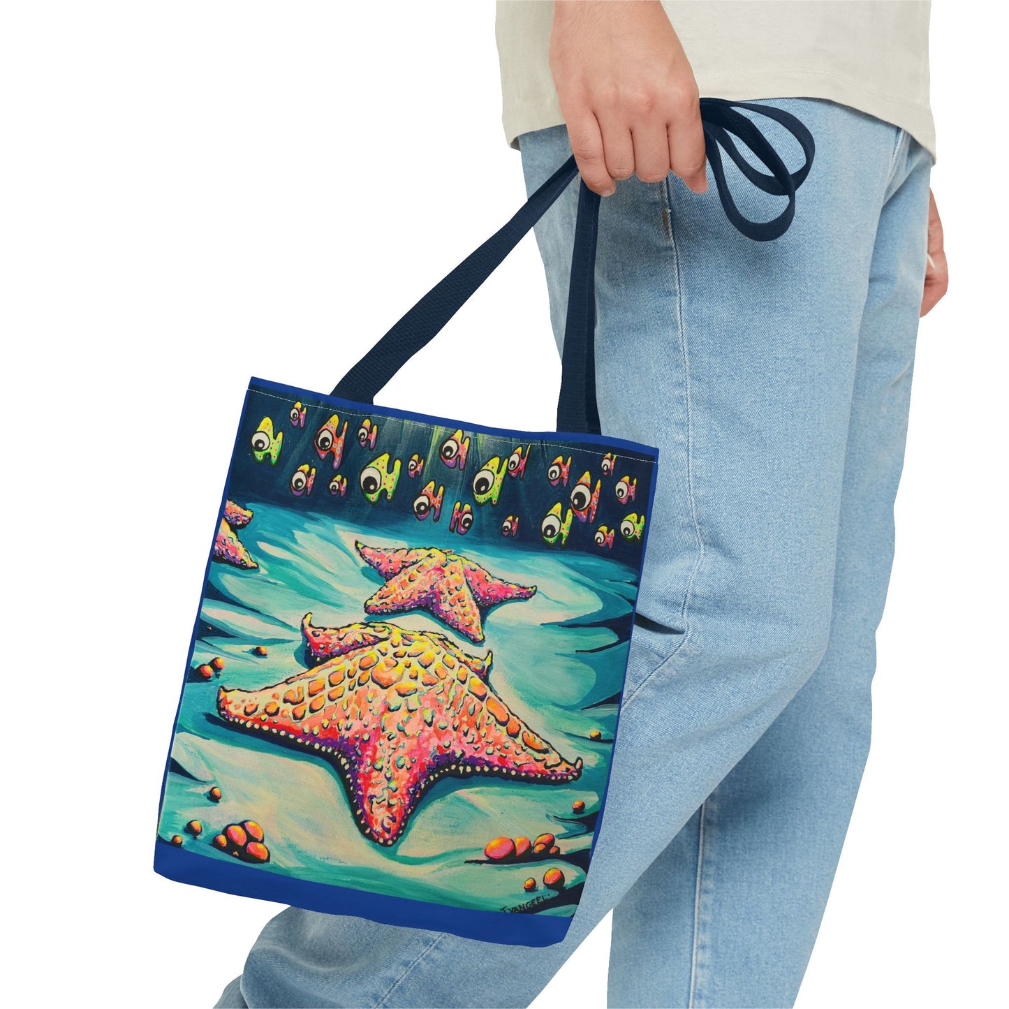 Premium Cyclops Starfish Tote Bag, Original Artist Design, Reusable Shopping Tote, Eco-Friendly