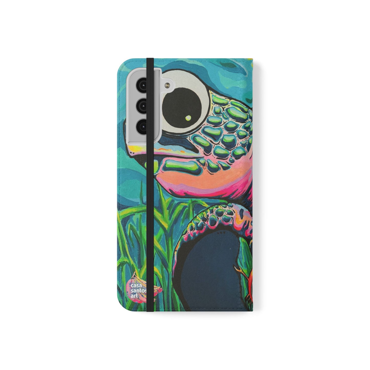 Cyclops Turtle Flip Phone Case – Wallet Cover with Card Slots