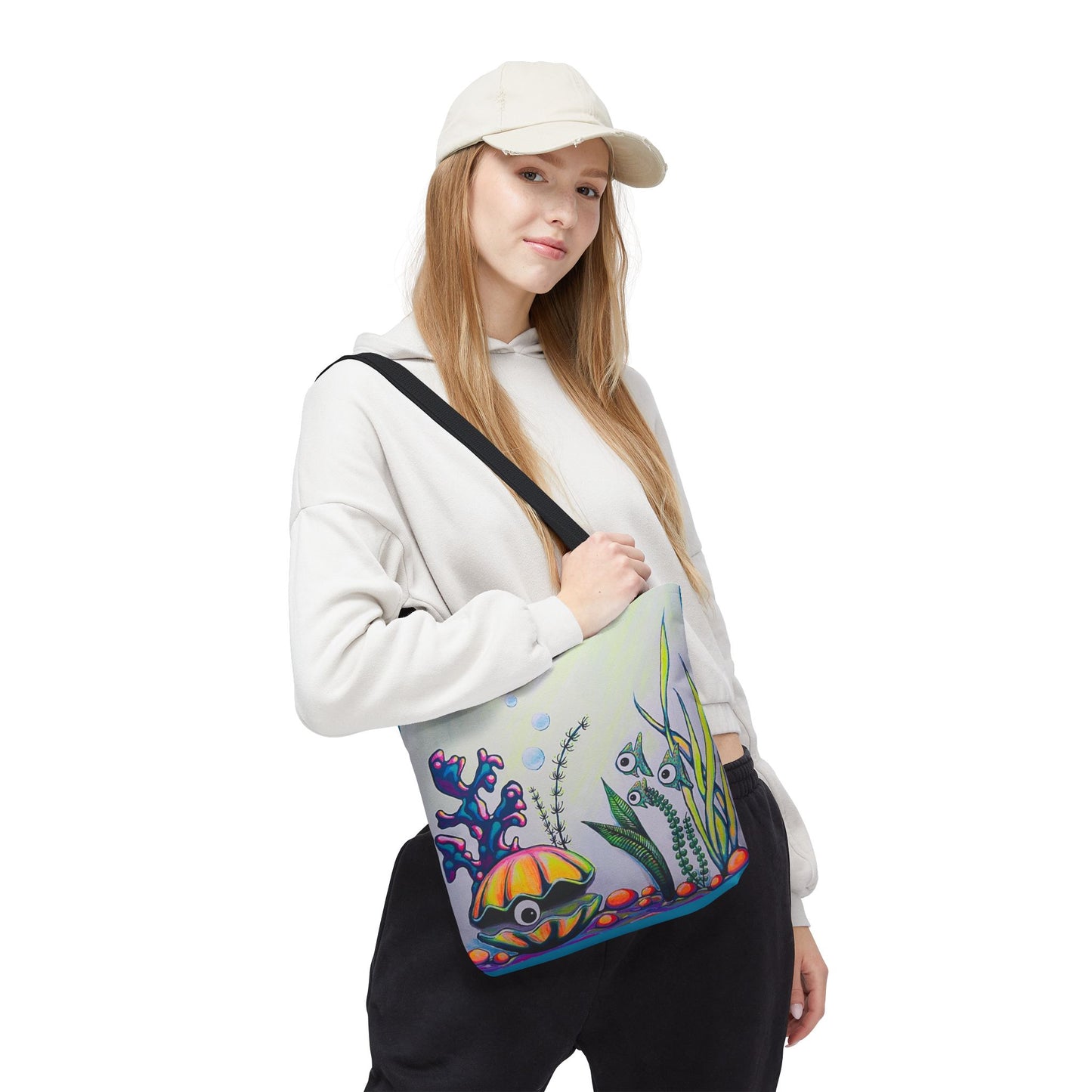 Premium Cyclops Clam Tote Bag, Original Artist Design, Reusable Shopping Tote,  Eco-Friendly