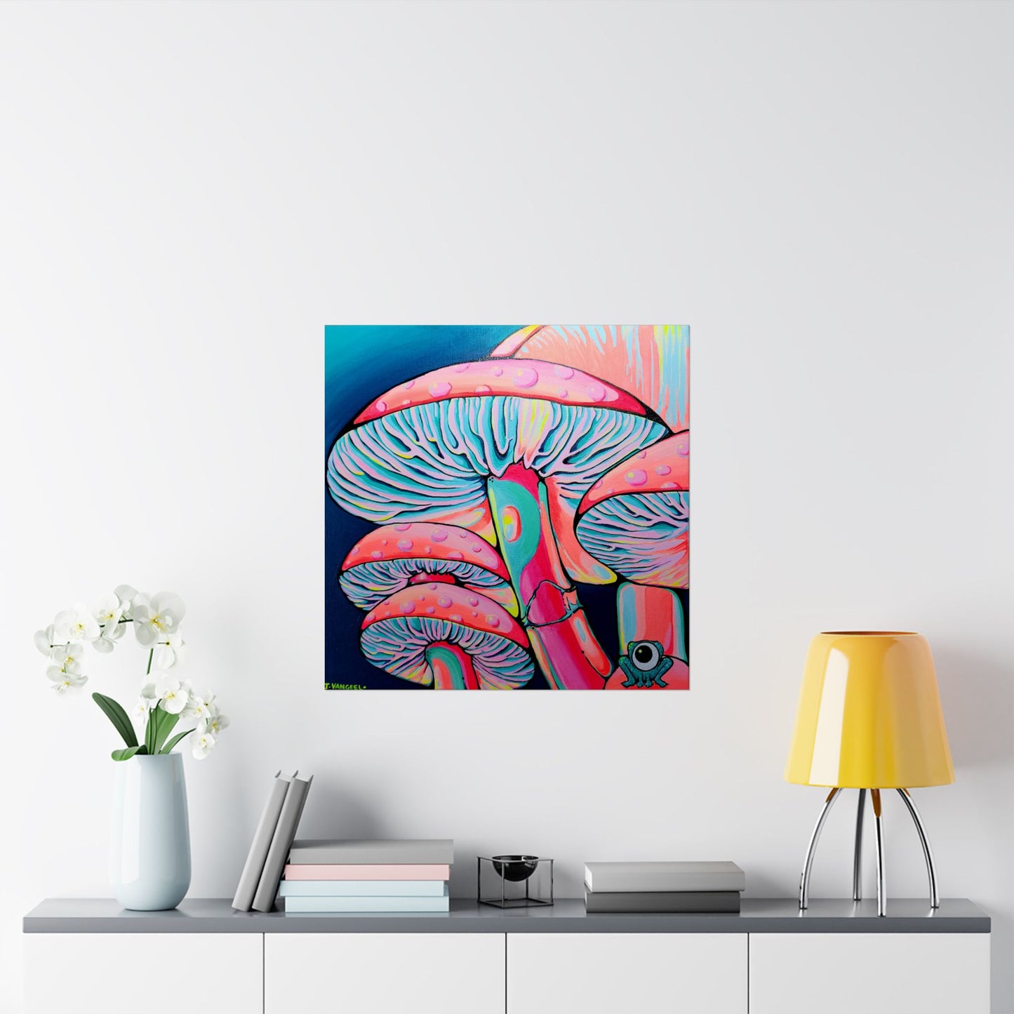 Trippy Mushrooms Giclée Art Poster