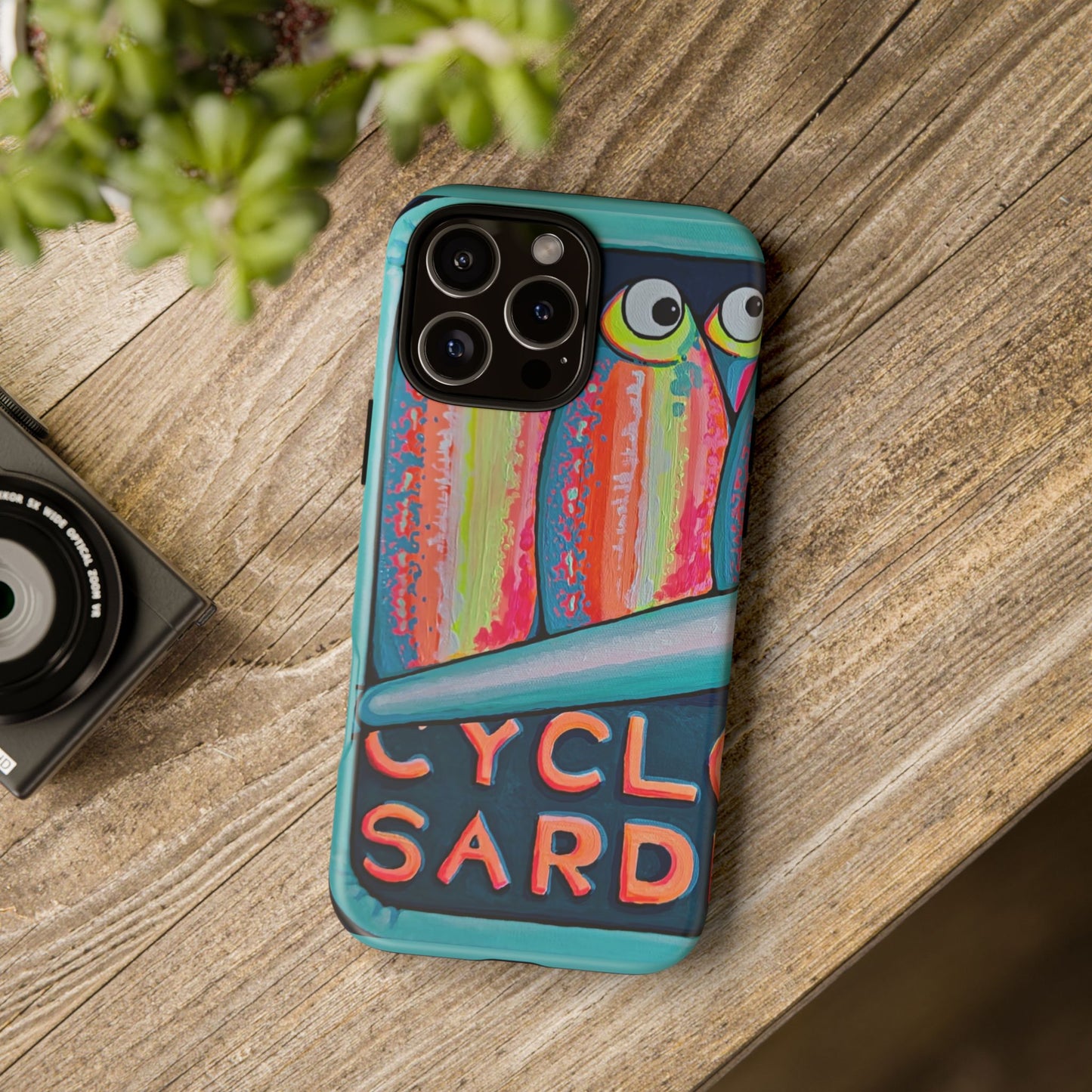 Neon Sardines Tough Phone Case