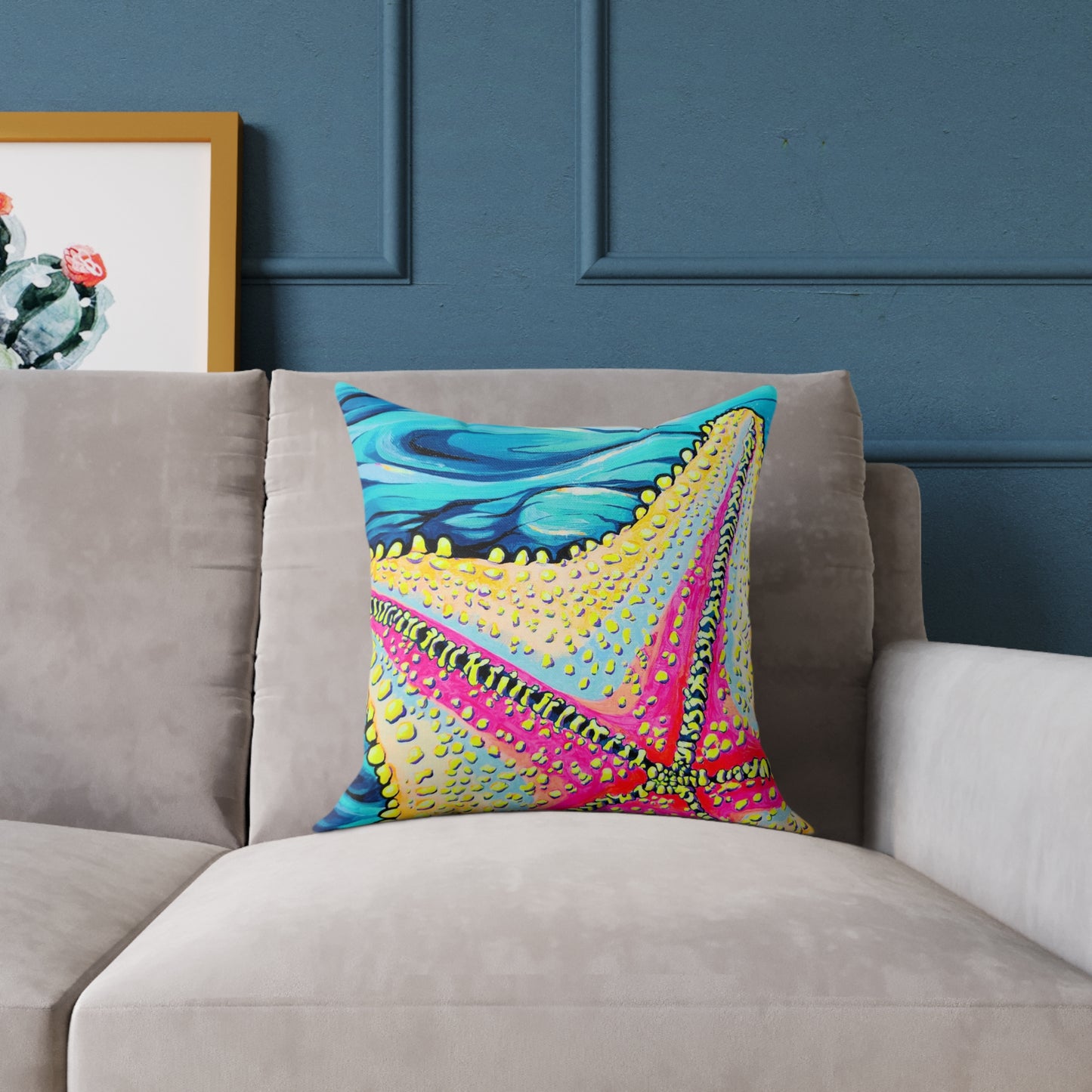 Starfish Beach Bocas Art Canvas Decorative Pillow