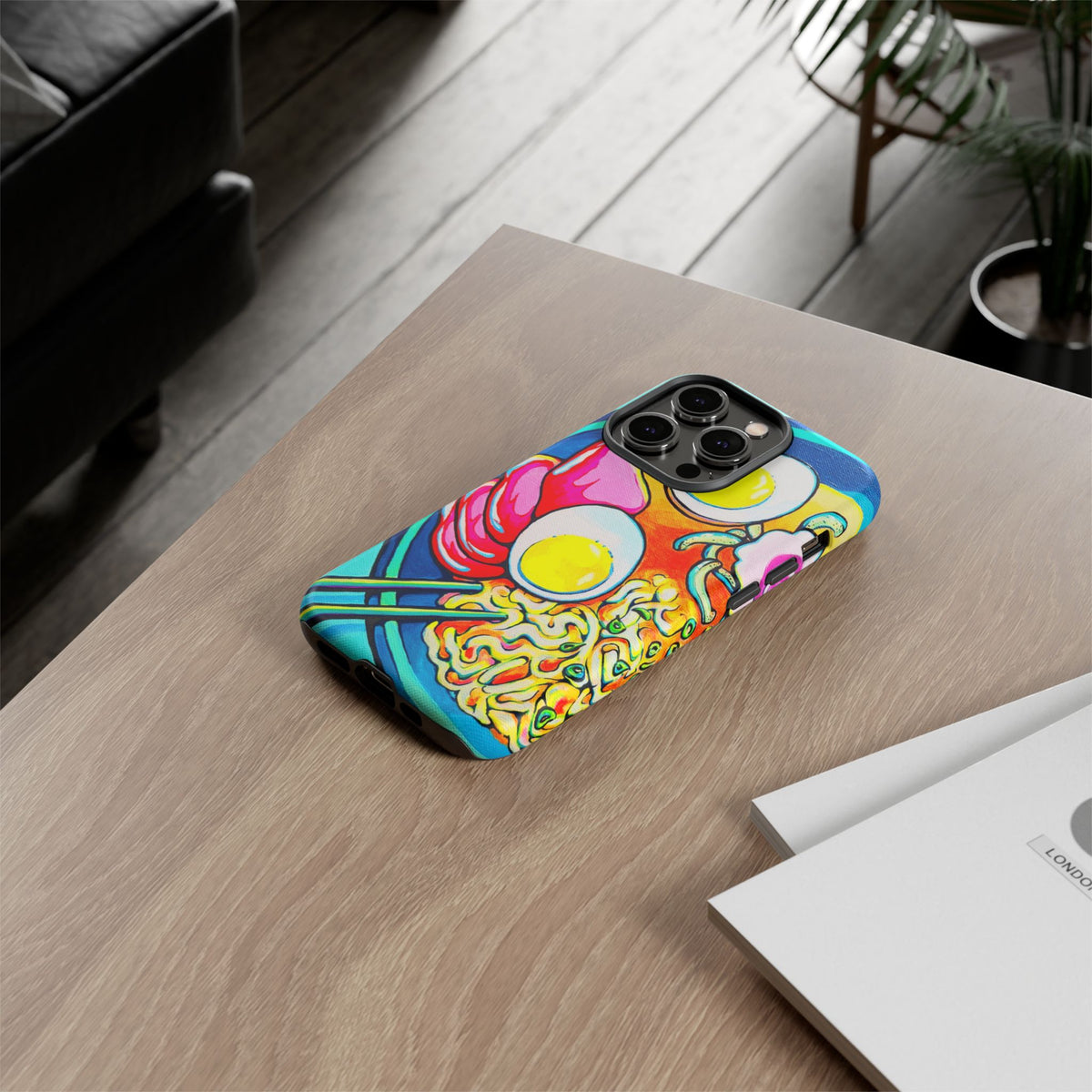Coque de téléphone résistante Neon Ramen
