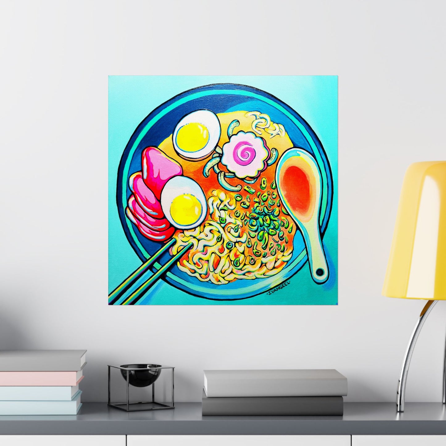 Neon Ramen Giclée Art Poster