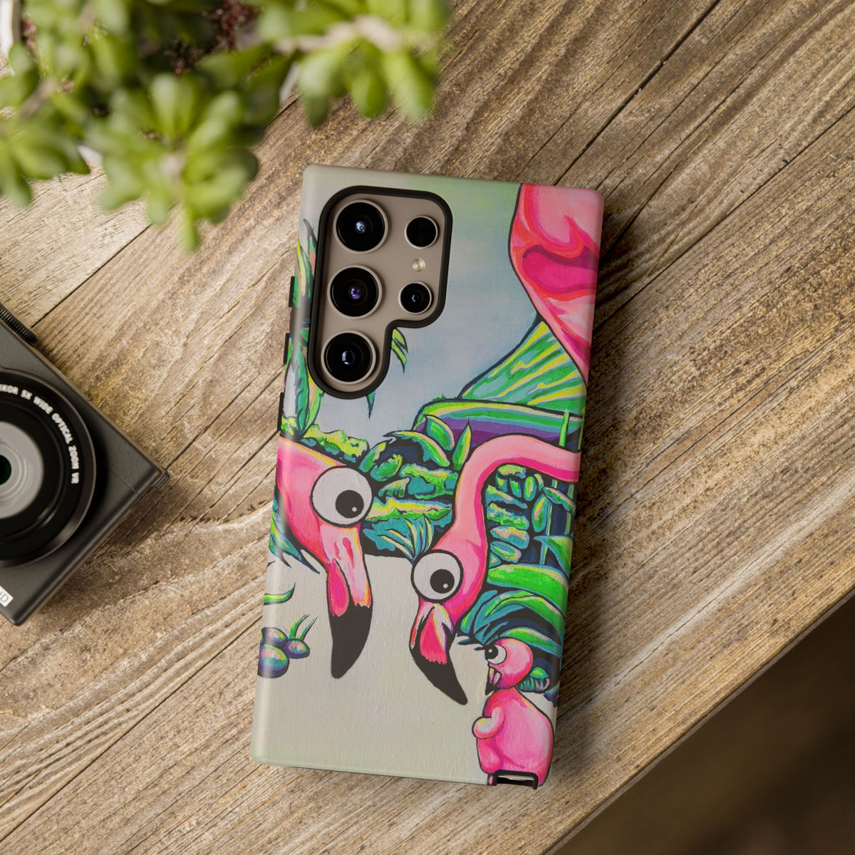 Cyclops Flamingo Family Tough Phone Case