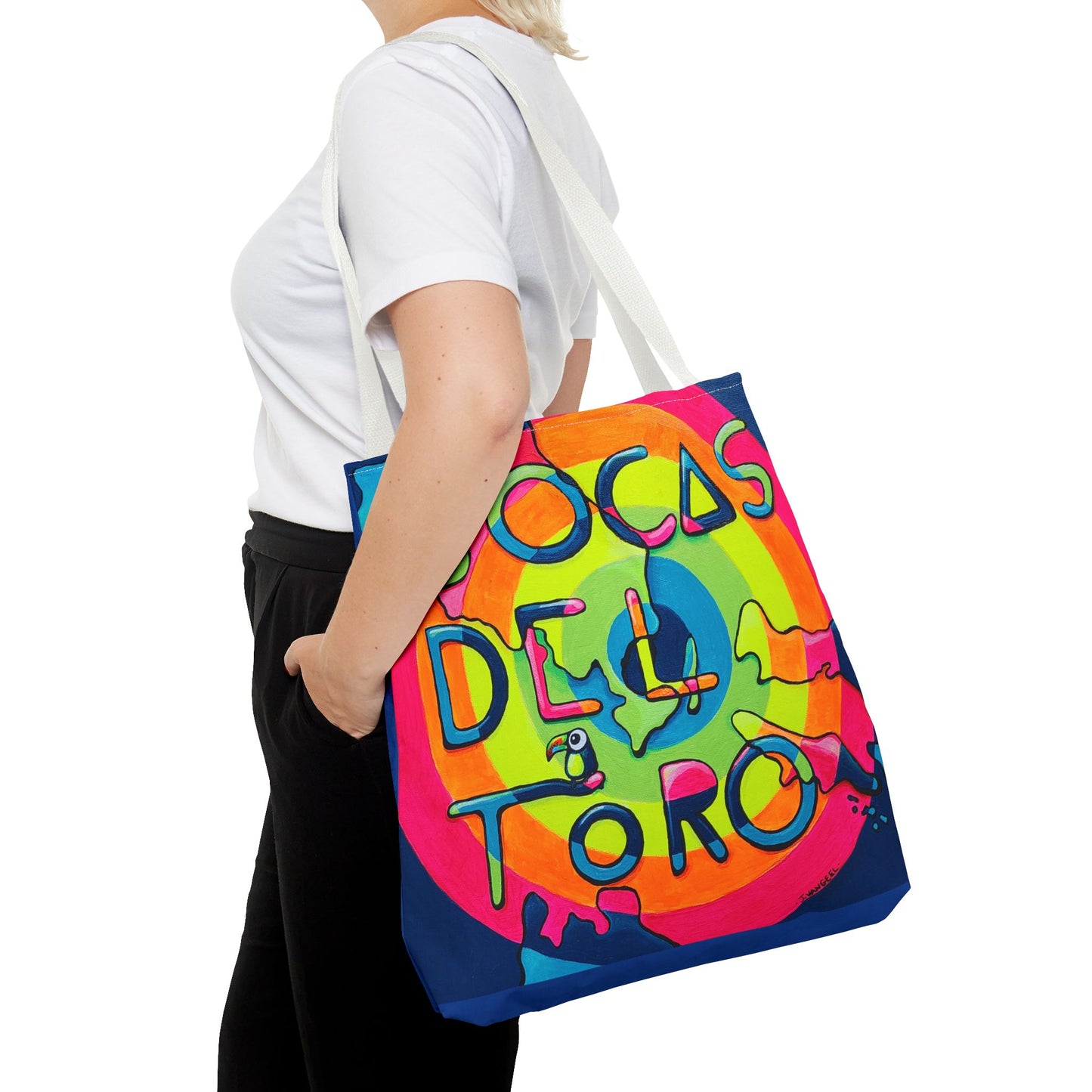 Premium Bocas Del Toro Islands Tote Bag, Original Artist Design, Reusable Shopping Tote,  Eco-Friendly