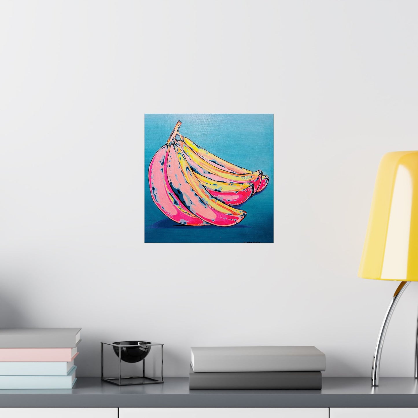 Neon Bananas Giclée Art Poster