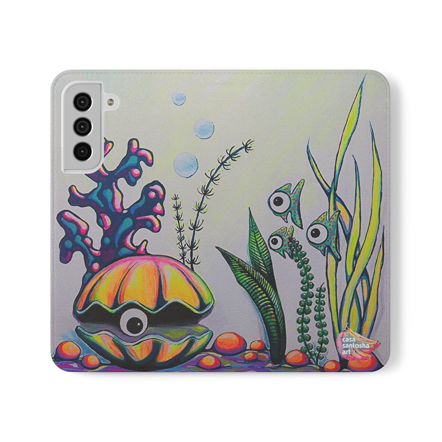 Cyclops Clam Flip Phone Case – Wallet Cover with Card Slots