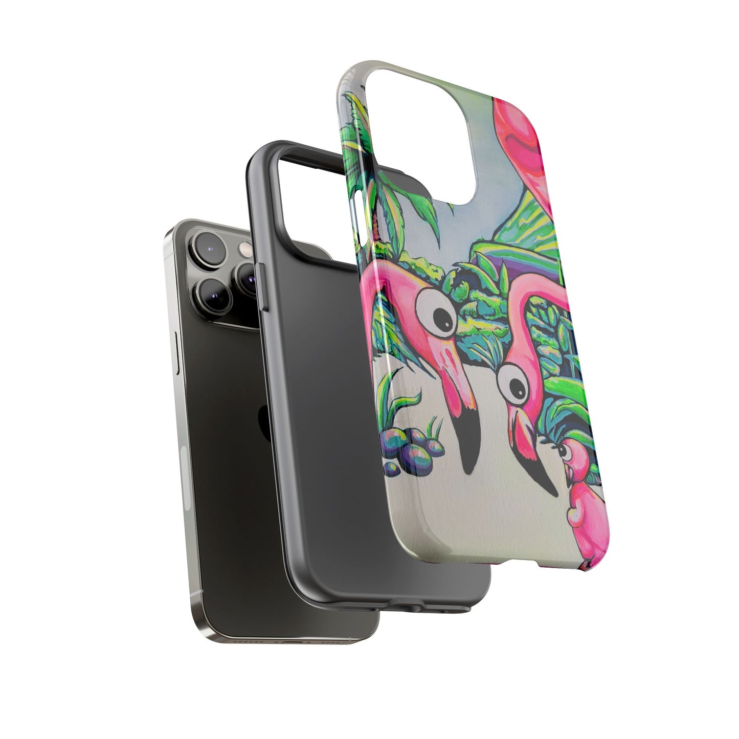Cyclops Flamingo Family Tough Phone Case