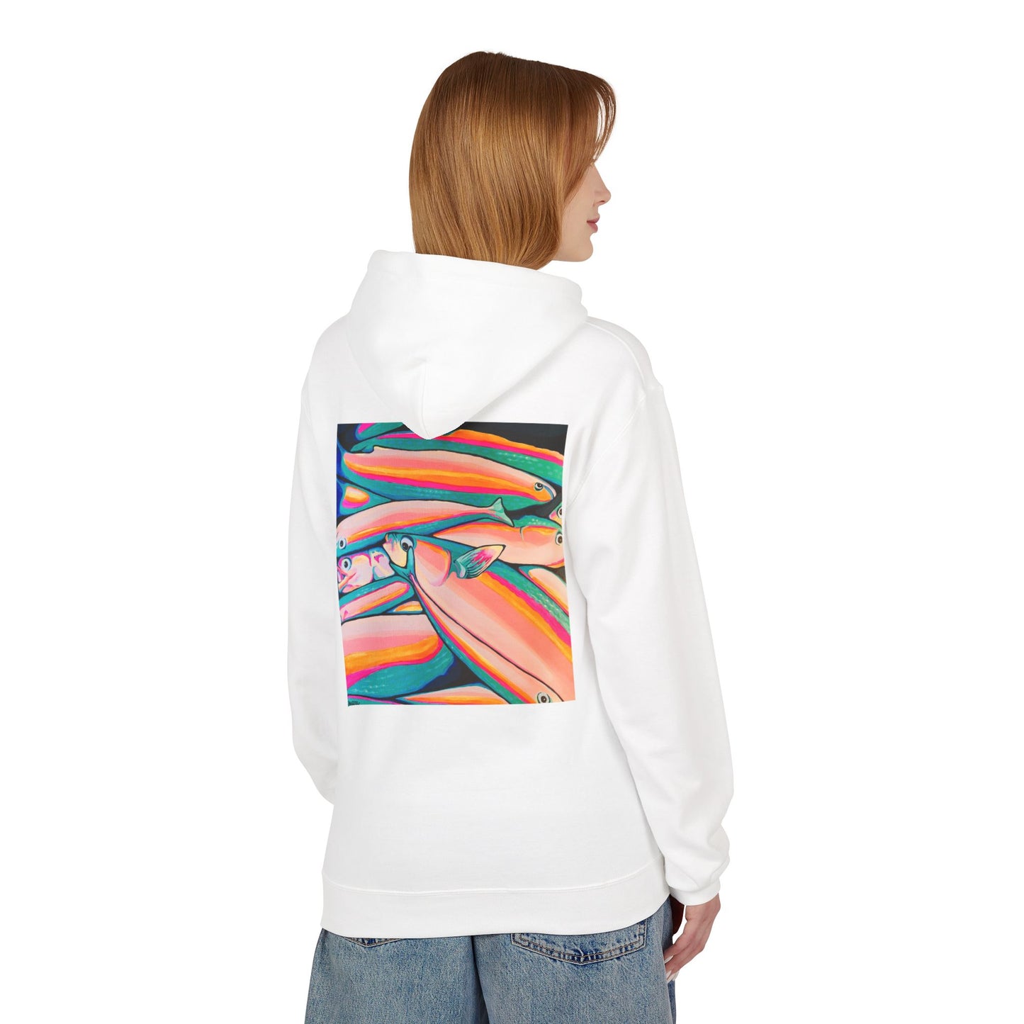 Unisex Neon Fish Soft Hoodie