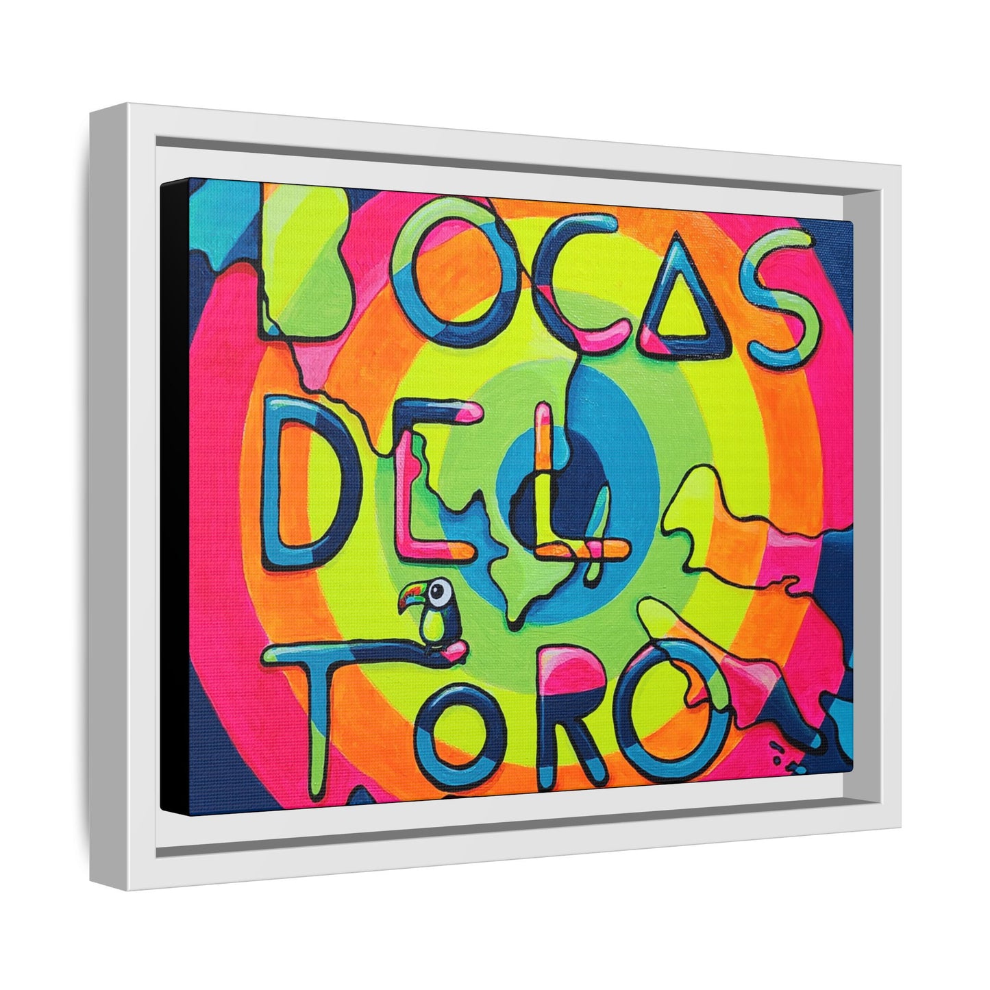 Framed Bocas Del Toro Islands Canvas Print