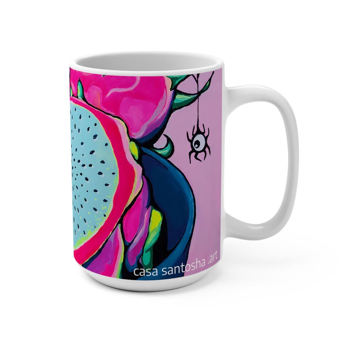 Neon Pink Dragon Fruit Mug