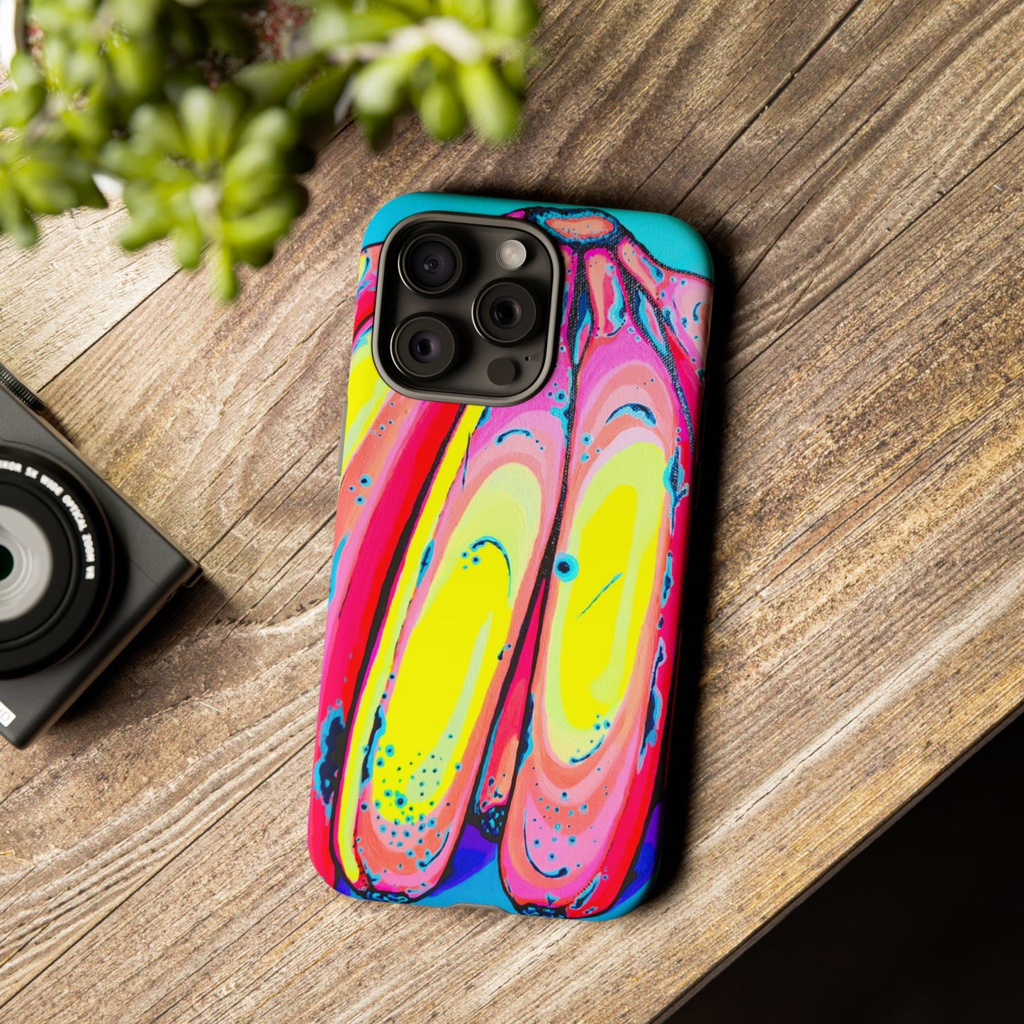 Neon Fat Bananas Tough Phone Case
