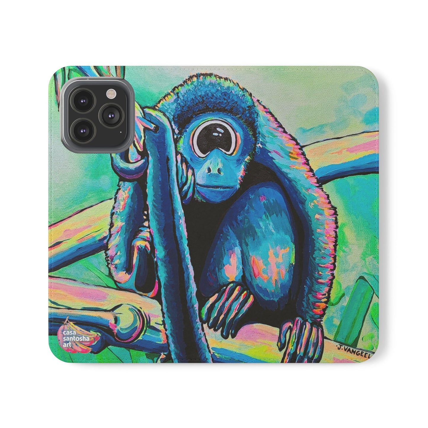 Cyclops Monkey Flip Phone Case – Wallet Cover with Card Slots