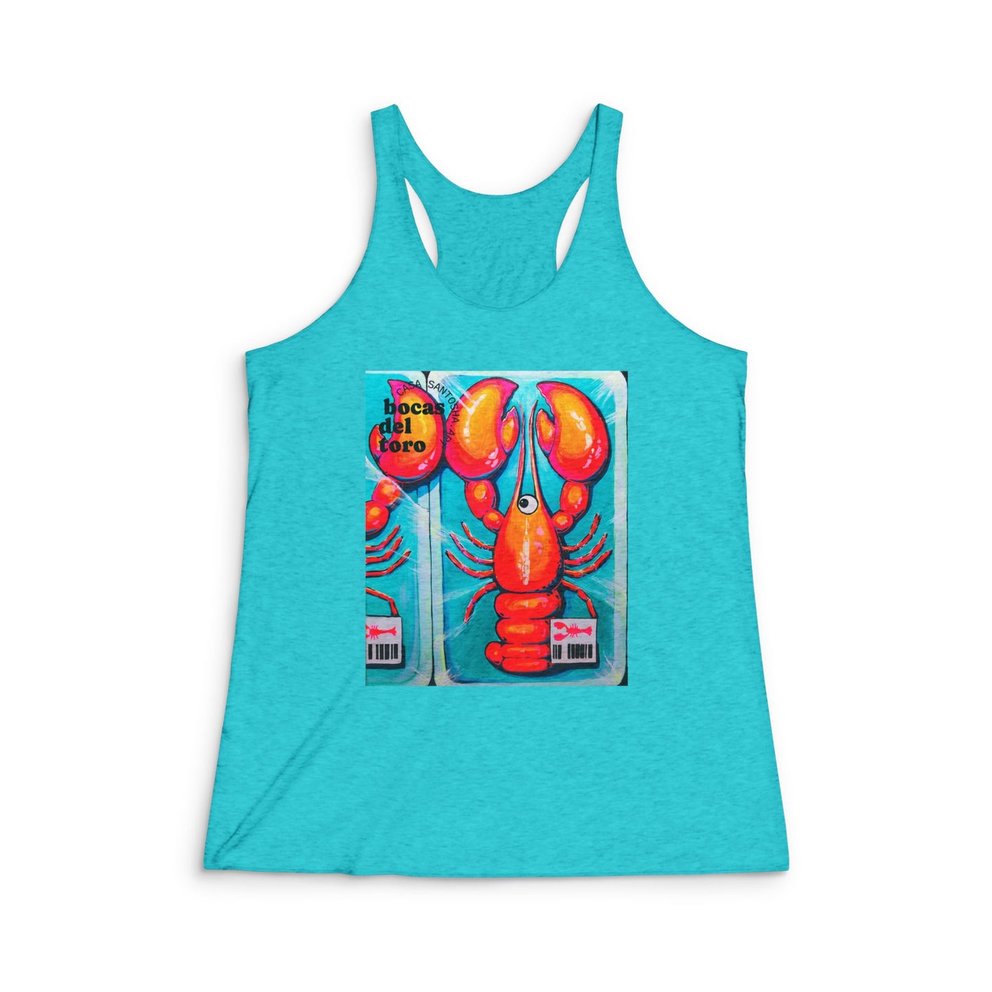 Women's Fresh Neon Lobster Graphic Racerback Tank