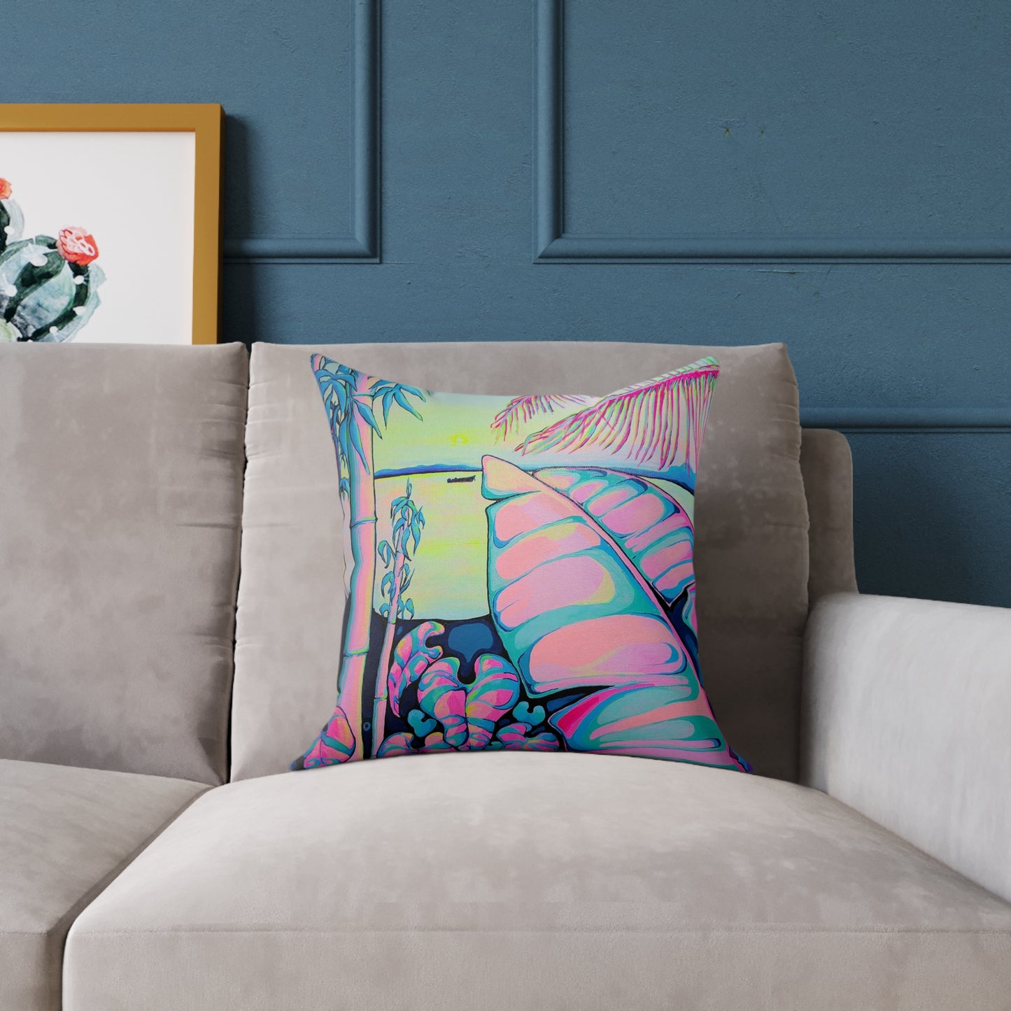 Serenity Bocas Art Canvas Decorative Pillow