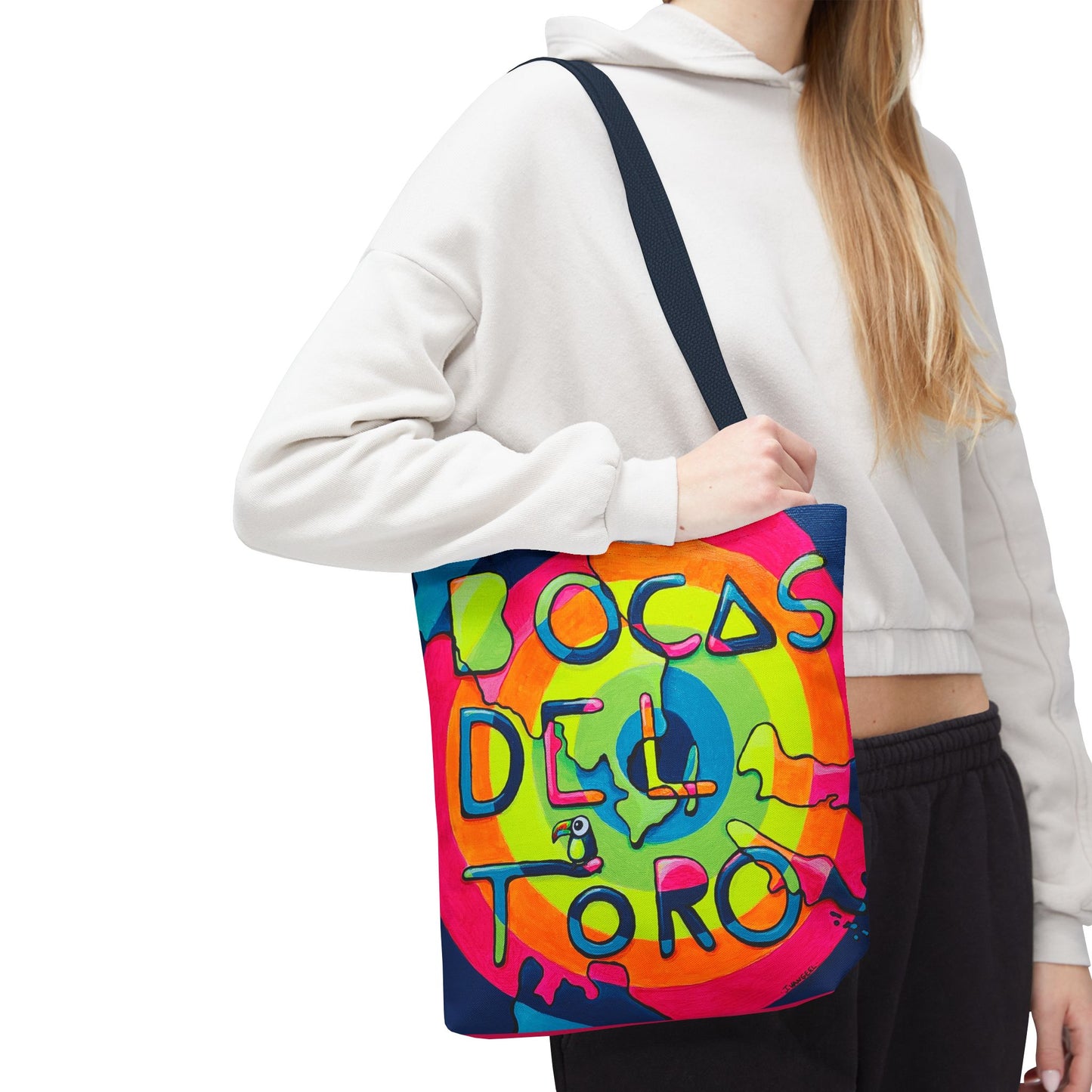 Premium Bocas Del Toro Islands Tote Bag, Original Artist Design, Reusable Shopping Tote,  Eco-Friendly