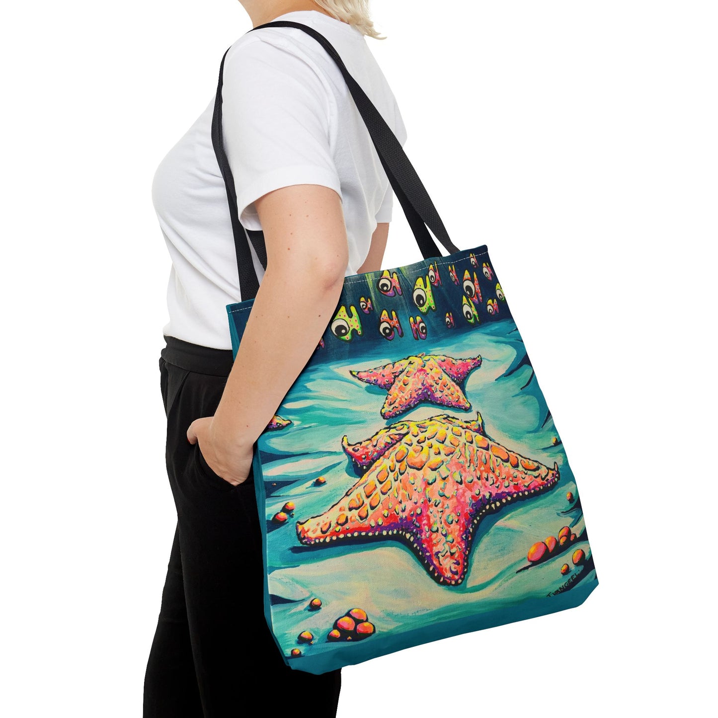 Premium Cyclops Starfish Tote Bag, Original Artist Design, Reusable Shopping Tote, Eco-Friendly