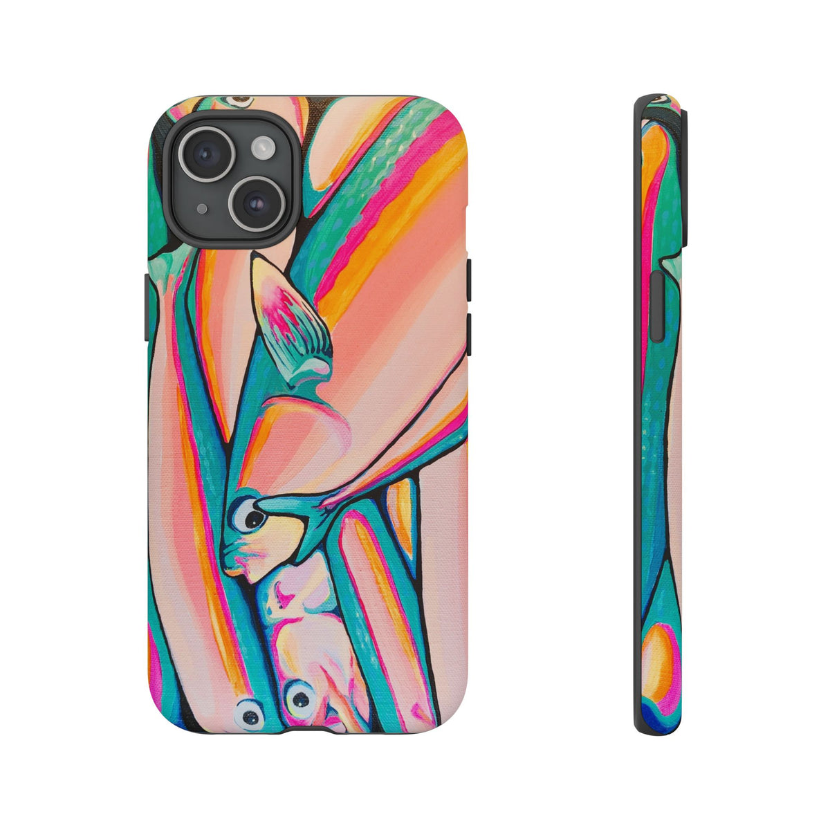 Neon Fish Tough Phone Case