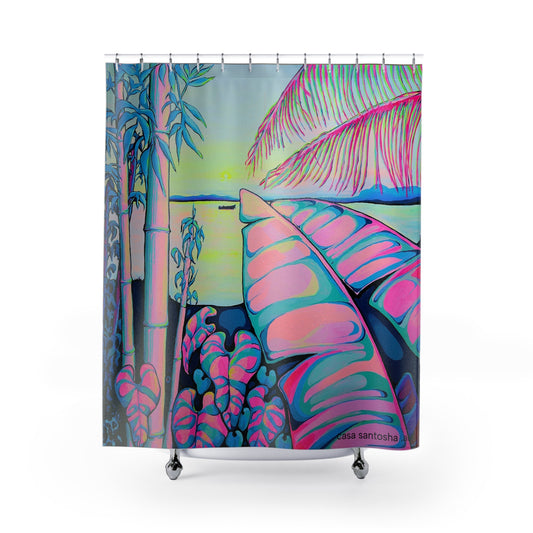 Serenity Bocas Pop Art Shower Curtain