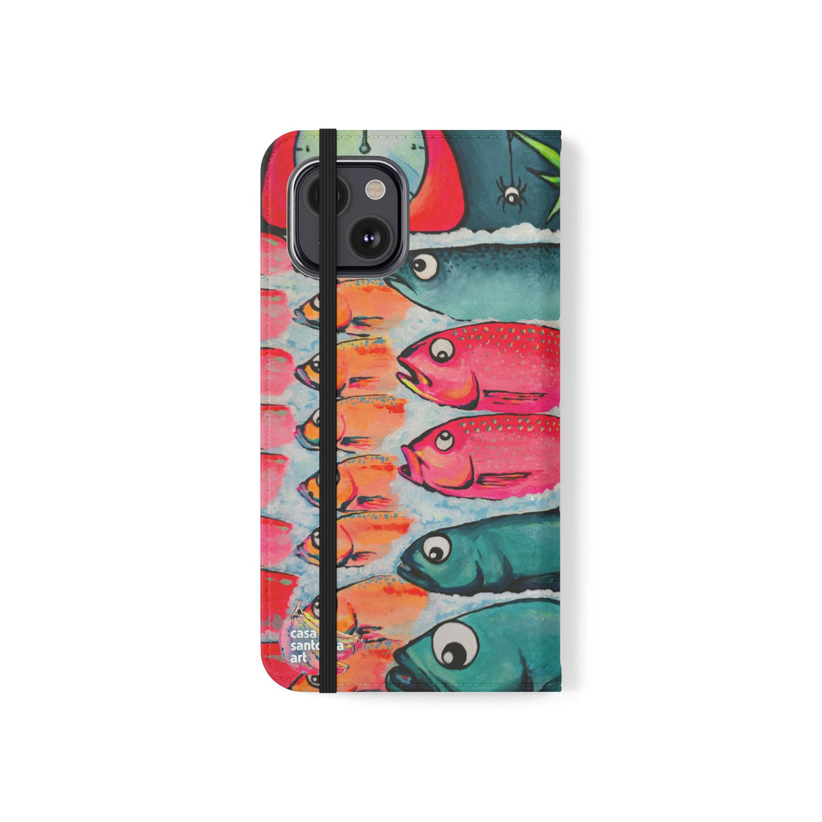 Neon Cabo Fish Market Flip Phone Case – Wallet Cover with Card Slots