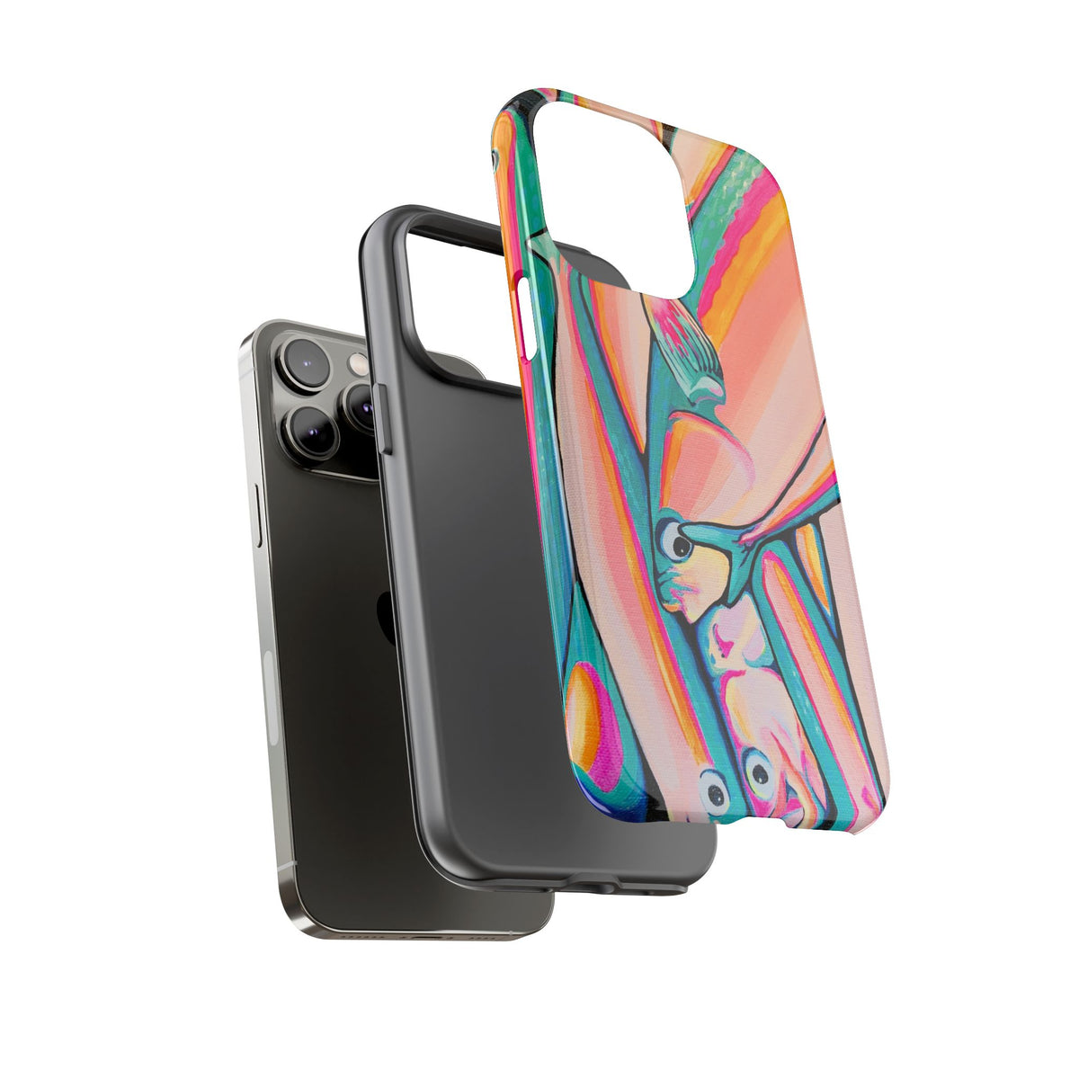 Neon Fish Tough Phone Case