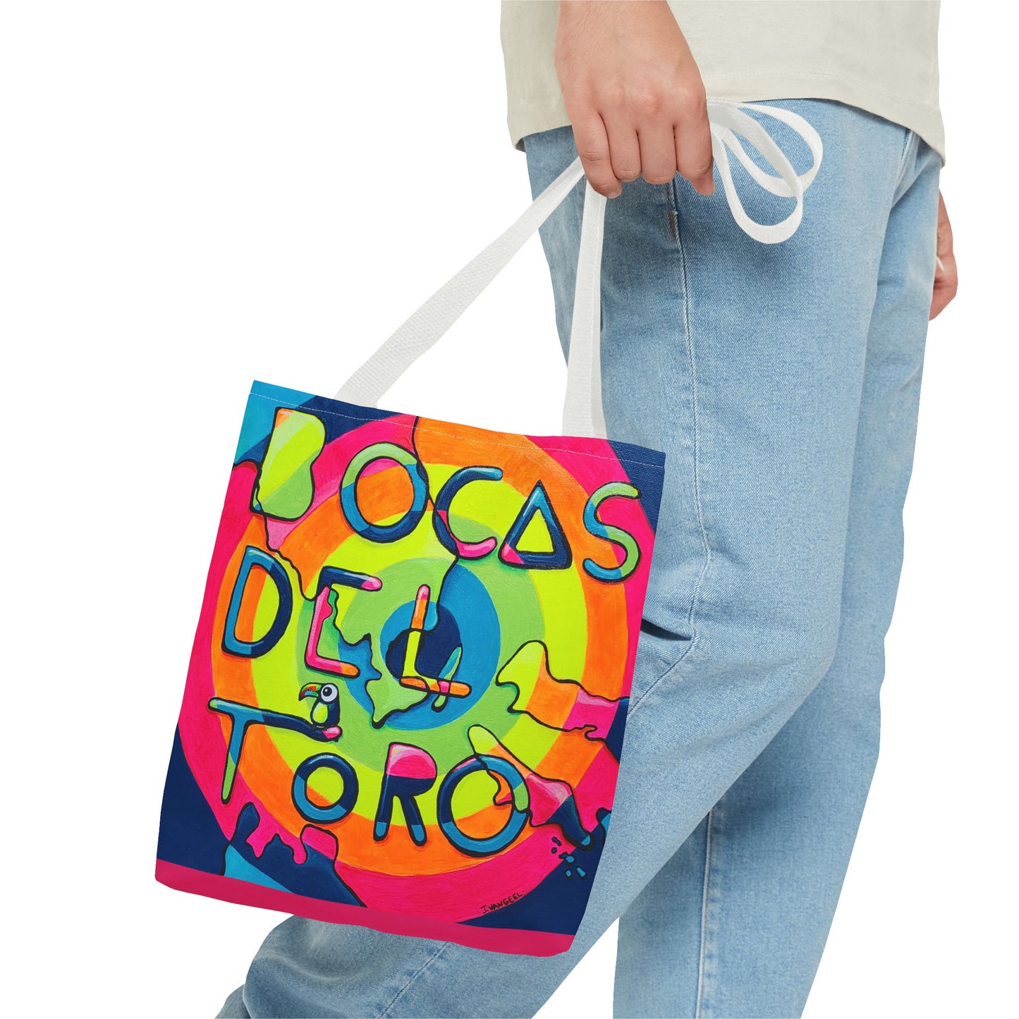 Premium Bocas Del Toro Islands Tote Bag, Original Artist Design, Reusable Shopping Tote,  Eco-Friendly