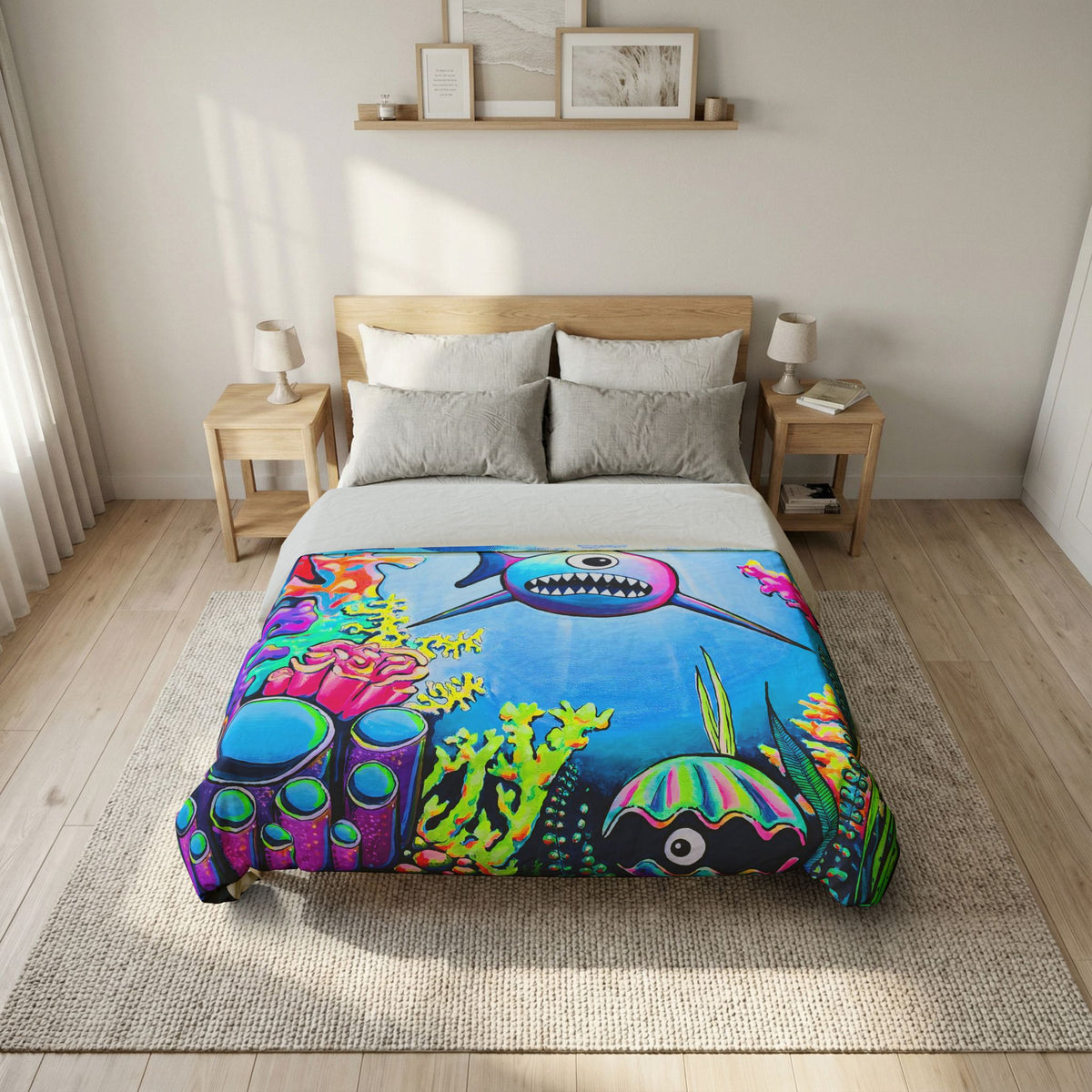 Cyclops Shark Duvet Cover