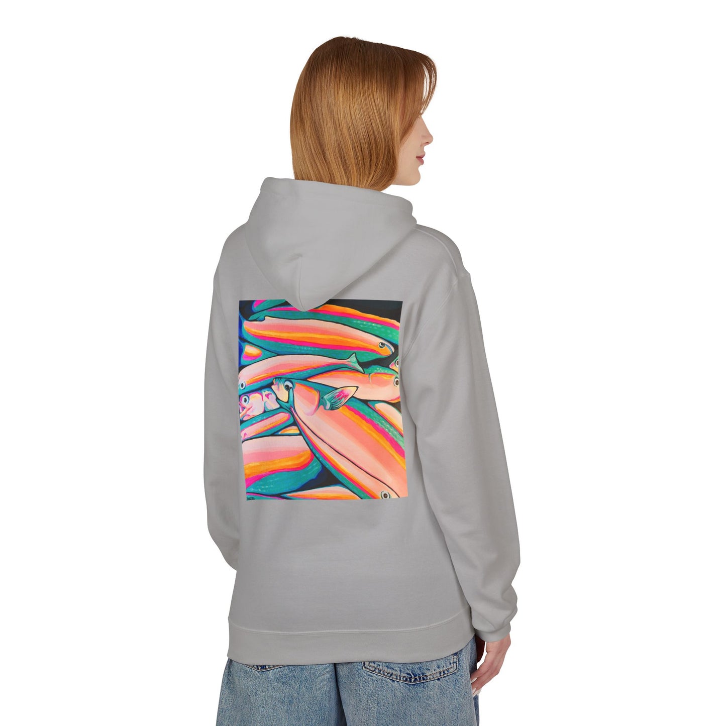 Unisex Neon Fish Soft Hoodie