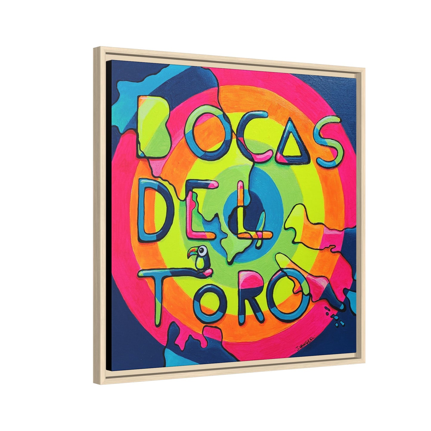 Framed Bocas Del Toro Islands Canvas Print