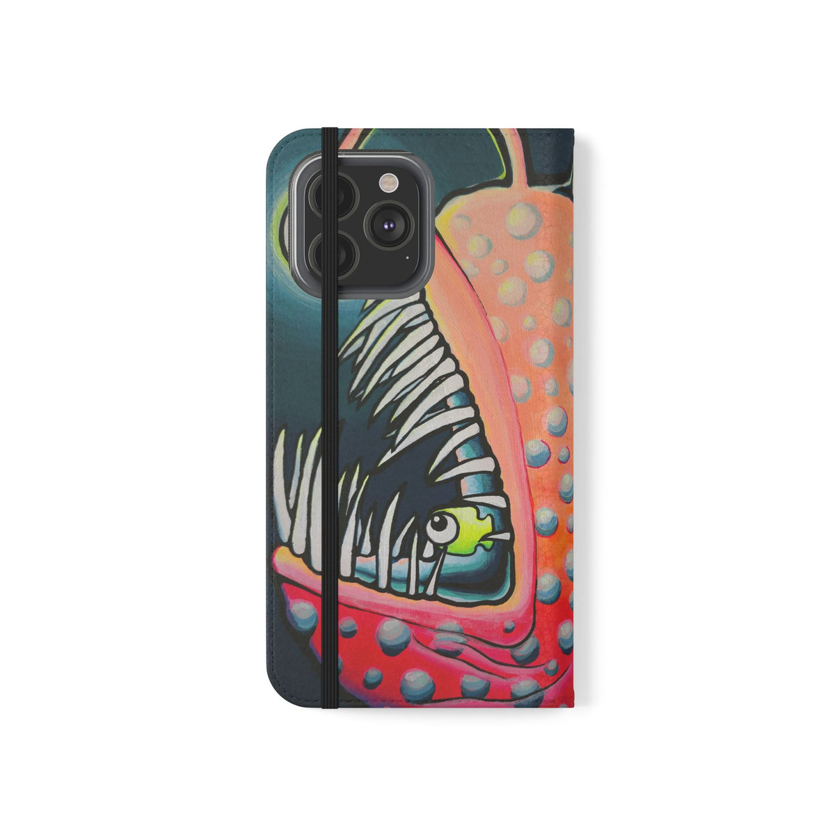 Cyclops Anglerfish Flip Phone Case – Wallet Cover with Card Slots