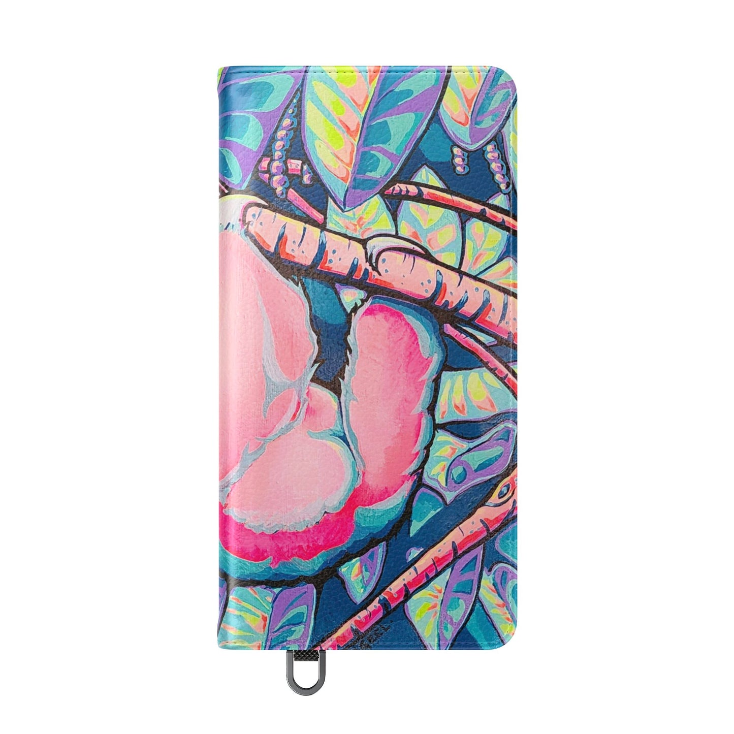 Cyclops Sloth Flip Phone Case – Wallet Cover with Card Slots