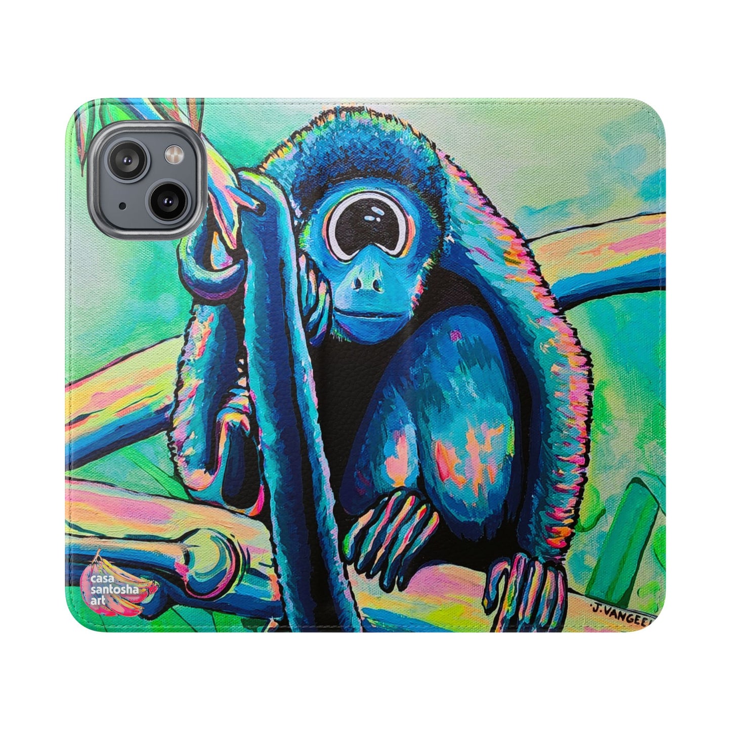 Cyclops Monkey Flip Phone Case – Wallet Cover with Card Slots