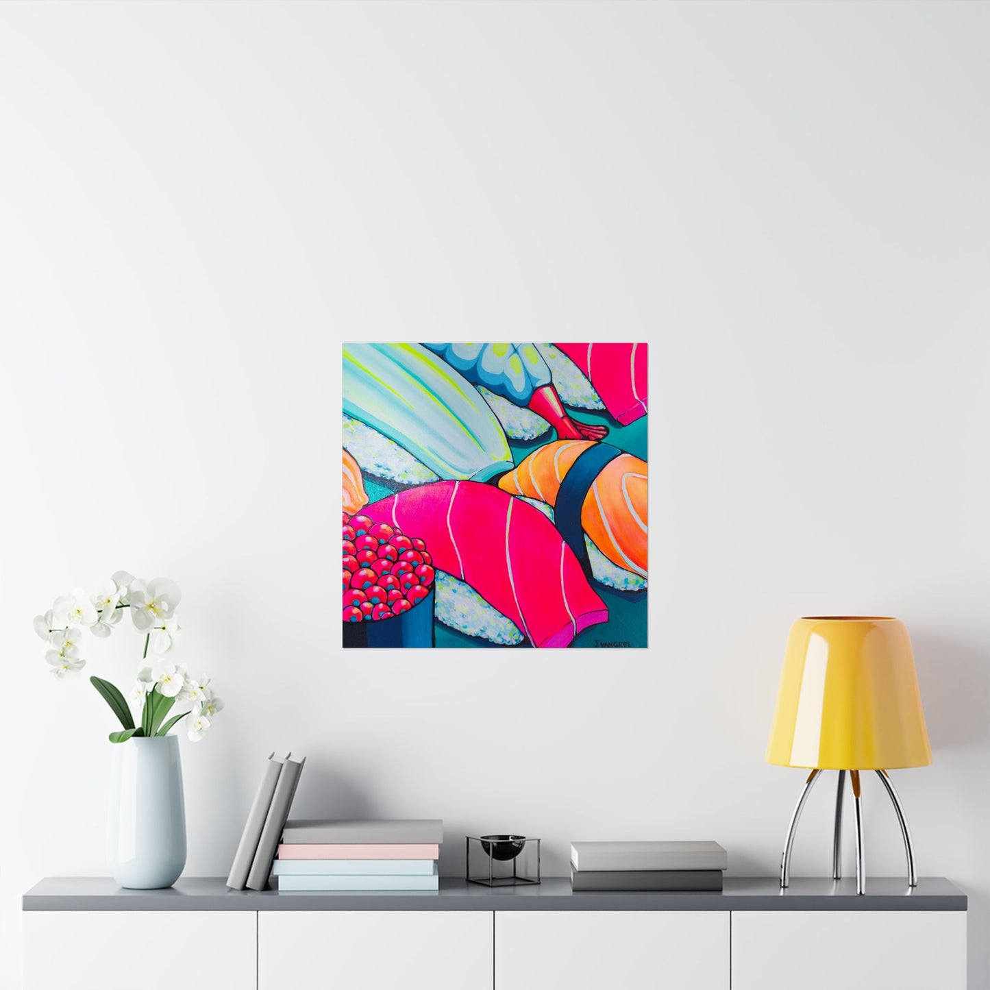 Neon Sushi Giclée Art Poster