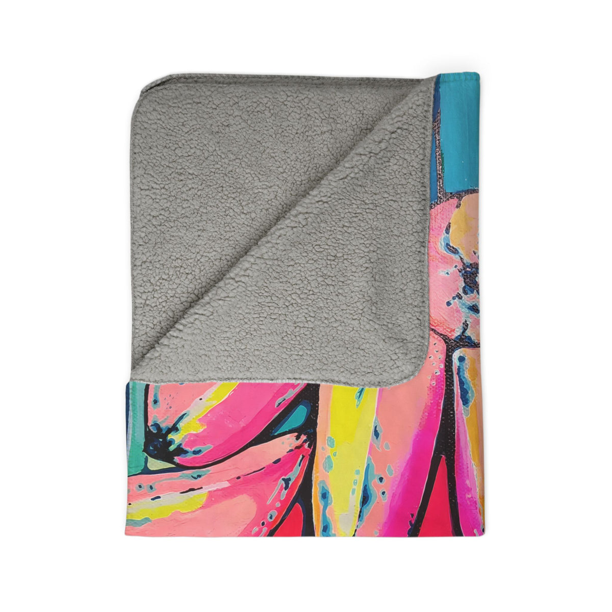 Neon Primitivo Bananas Fleece Sherpa Blanket
