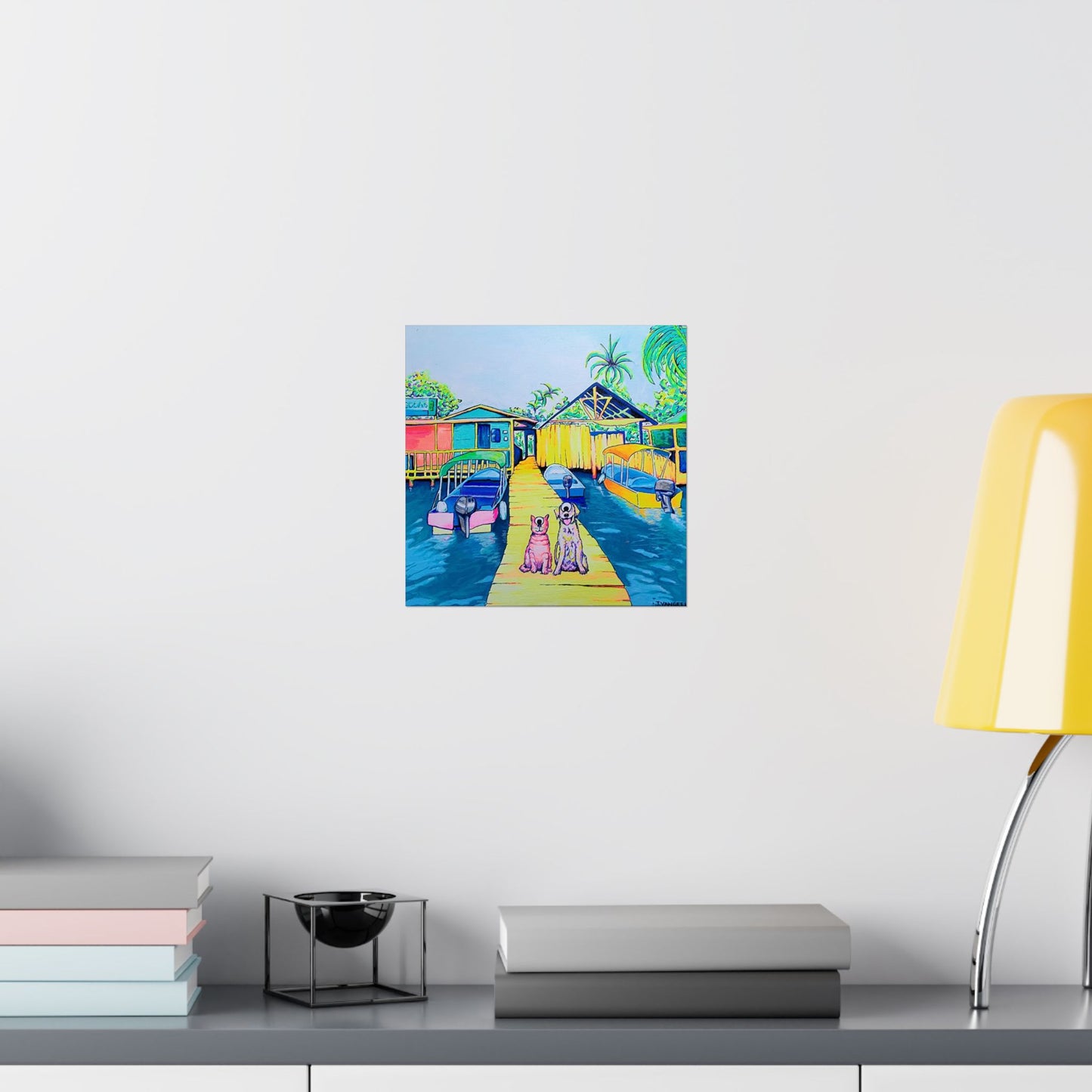 Cyclops Cat and Dog in Bocas Giclée Art Poster
