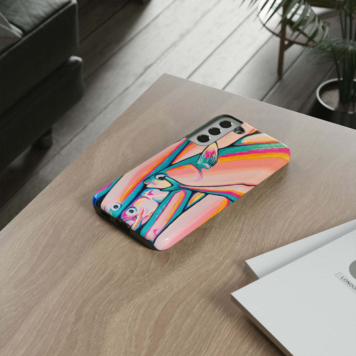 Neon Fish Tough Phone Case