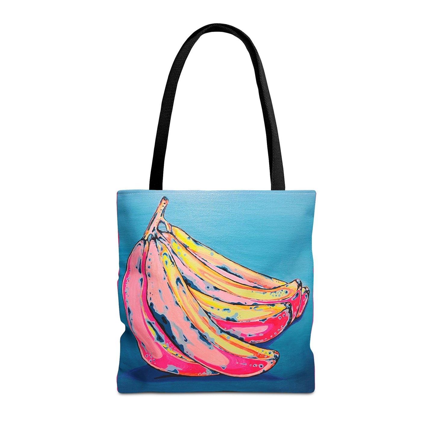 Premium Neon Bananas Tote Bag, Original Artist Design, Reusable Shopping Tote, Eco-Friendly